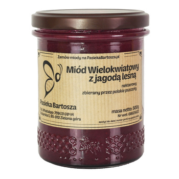 Miód wielokwiatowy z jagodą leśną 500 g
