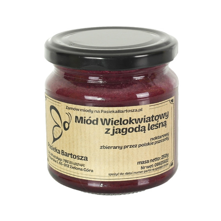 Miód wielokwiatowy z jagodą leśną 250 g