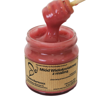 Miód wielokwiatowy z maliną 250 g