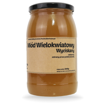 Miód wielokwiatowy wyciskany 1200 g
