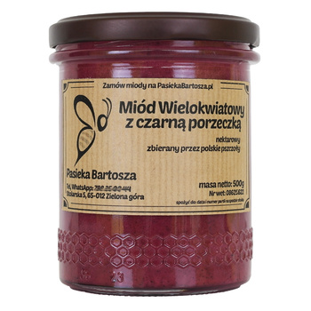 Miód wielokwiatowy z czarną porzeczką 500 g
